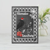 Alternative gotische Weihnachten Einladung (Stehend Vorderseite)