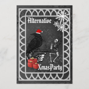 Alternative gotische Weihnachten Einladung