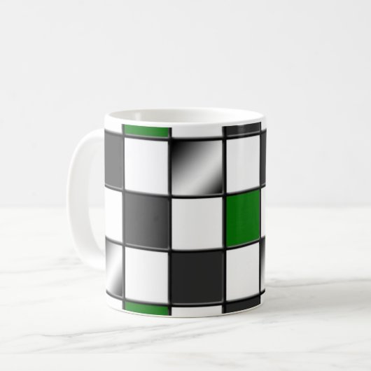 Alternative grüne Checkered Tasse (Vorderseite Links)
