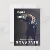 Alternative Grunge Graduation invitation Design (Vorderseite)