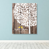 Alternative Hochzeitsgast-Herzengelb Leinwanddruck (Insitu (Holzboden))