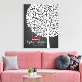 Alternative HochzeitsgastBuchherz rot Leinwanddruck (Insitu (Wohnzimmer))