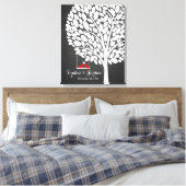 Alternative HochzeitsgastBuchherz rot Leinwanddruck (Insitu (Schlafzimmer))