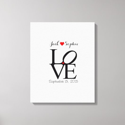 Alternative Hochzeitsreisebuch Liebe wählen Farbe Leinwanddruck (Vorderseite)