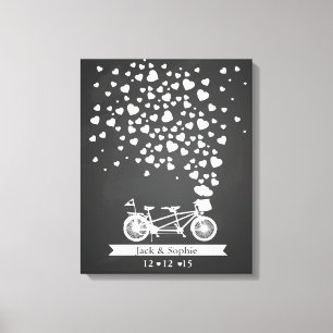 Alternative Hochzeitsreisebuch Tandemchalkboard Leinwanddruck