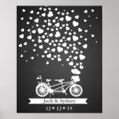 Alternative Hochzeitsreisebuch Tandemchalkboard Poster (Vorne)