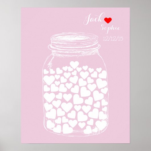 Alternative Hochzeitsreisebuchsmason mit individue Poster (Vorne)