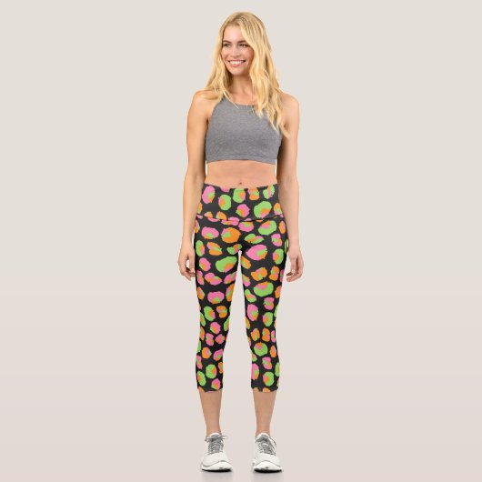 Alternative Leopard-Printwerbung Capri Leggings (Vorderseite)