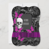 Alternative lila gotische Hochzeit Einladung (Rückseite)