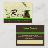 Alternative Medicine Homeopathic Business Cards Terminkarte (Vorne/Hinten)