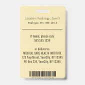 Alternative medizinische Caduceus Green Blätter Be Ausweis (Back)