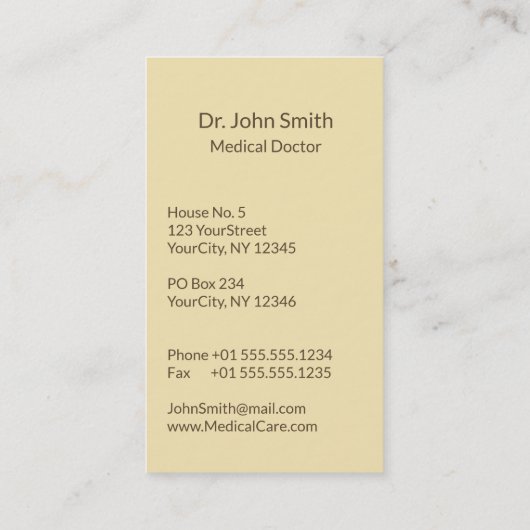 Alternative medizinische Caduceus grüne Blätter Be Visitenkarte (Rückseite)