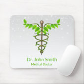 Alternative medizinische Caduceus grüne Blätter We Mousepad (Mit Mouse)