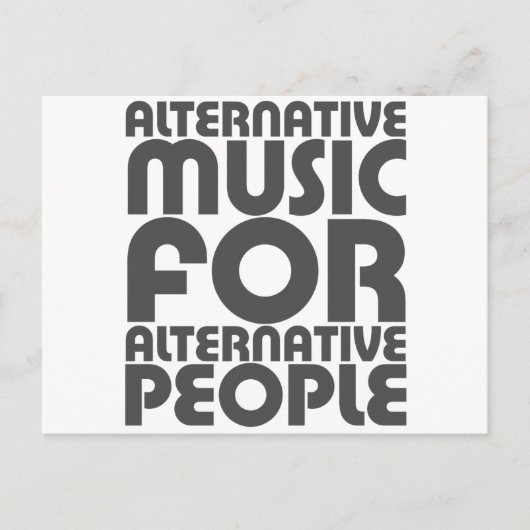 Alternative Music 4 Alternative People - Emo Rock Postkarte (Vorderseite)
