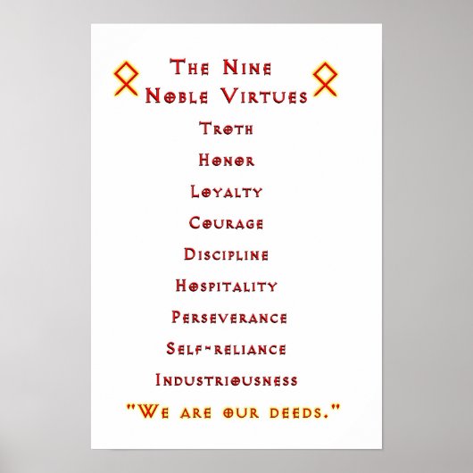 Alternative Nine-Noble-Virtuose-Poster Poster (Vorne)