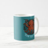 Alternative Octopus Artwork Add Your Text Design Kaffeetasse (VorderseiteRechts)