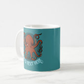 Alternative Octopus Artwork Add Your Text Design Kaffeetasse (Vorderseite Links)
