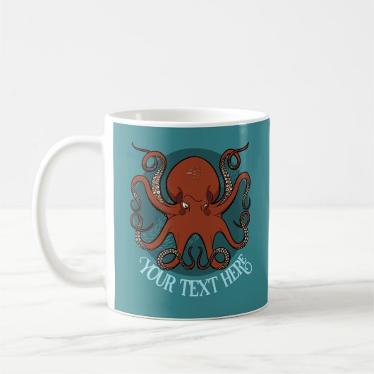 Alternative Octopus Artwork Add Your Text Design Kaffeetasse (Links)