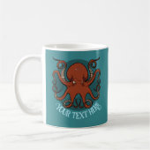 Alternative Octopus Kunstwerk Fügen Sie Ihren Text Kaffeetasse (Links)