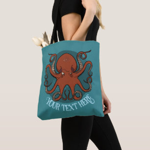 Alternative Octopus-Kunstwerk Fügen Sie Ihren Text Tasche