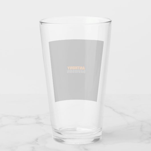 Alternative perfekte Größe Grau Orange fett Text Glas (Rückseite)