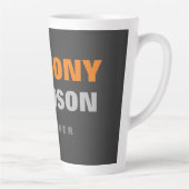 Alternative perfekte Größe Grau Orange fett Text Milchtasse (Rechts)