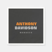 Alternative perfekte Größe Grau Orange fett Text Serviette (Vorderseite)