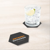 Alternative perfekte Größe Grau Orange fett Text Untersetzer (Vor Ort)