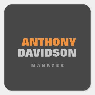 Alternative Perfekte Größe Grau Orange Fettgedruck Quadratischer Aufkleber