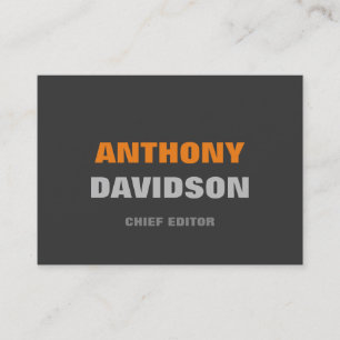 Alternative Perfekte Größe Grau Orange Fettgedruck Visitenkarte