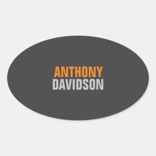 Alternative perfekte, Niedliche, orange Fettschrif Ovaler Aufkleber (Vorderseite)