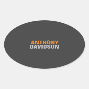 Alternative perfekte, Niedliche, orange Fettschrif Ovaler Aufkleber