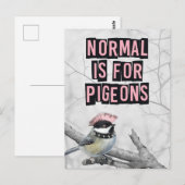 Alternative Punk Bird Anti Conformity Postkarte (Vorne/Hinten)