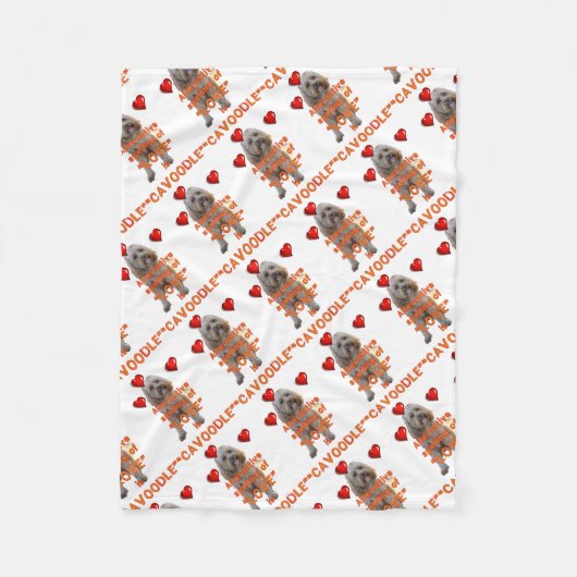 alternative Rechtschreibung der LIEBE ist CAVOODLE Fleecedecke (Vorderseite)