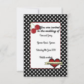 Alternative Rockabilly Wedding Invite Einladung (Vorderseite)