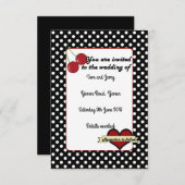 Alternative Rockabilly Wedding Invite Einladung (Vorne/Hinten)