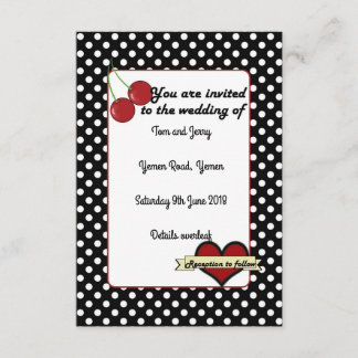 Alternative Rockabilly Wedding Invite Einladung