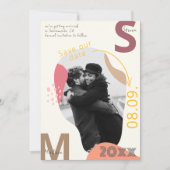 Alternative Save the Date Hochzeitskarte (Vorderseite)