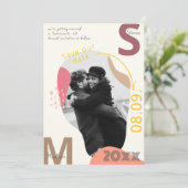 Alternative Save the Date Hochzeitskarte (Stehend Vorderseite)
