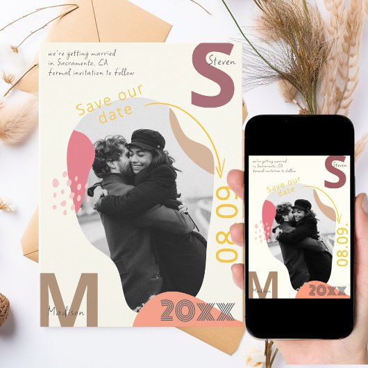 Alternative Save the Date Hochzeitskarte