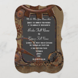 Alternative Steampunkehe Einladung