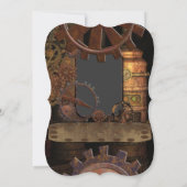 Alternative Steampunkehe Einladung (Rückseite)