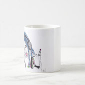 Alternative tätowierte Dreadlock Mädchen-Tasse Kaffeetasse (Mittel)