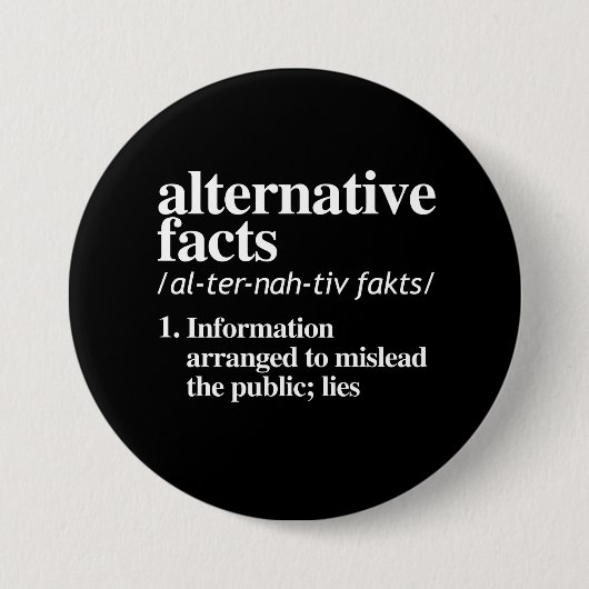 Alternative Tatsachen-Definition Button (Vorderseite)