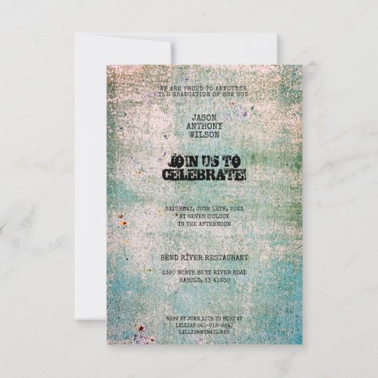 Alternative Three Photos Graduation Grunge Texture (Rückseite)