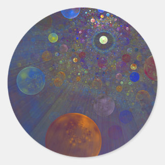 Alternative Universe Abstrakt Art Runder Aufkleber