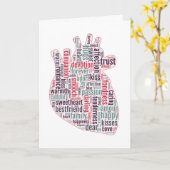 Alternative valentine anatomisches Herz Karte (Gelbe Blume)