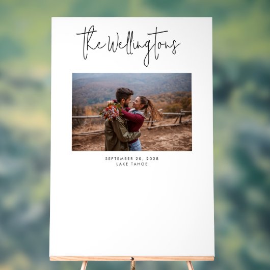 Alternative Wedding Guest Book Foto Script Acrylschild (Neutral)