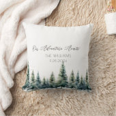 Alternative Wedding Guest Book Pine Trees Kissen (Decke)