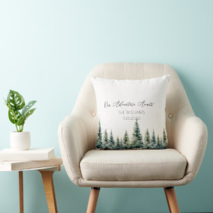 Alternative Wedding Guest Book Pine Trees Kissen